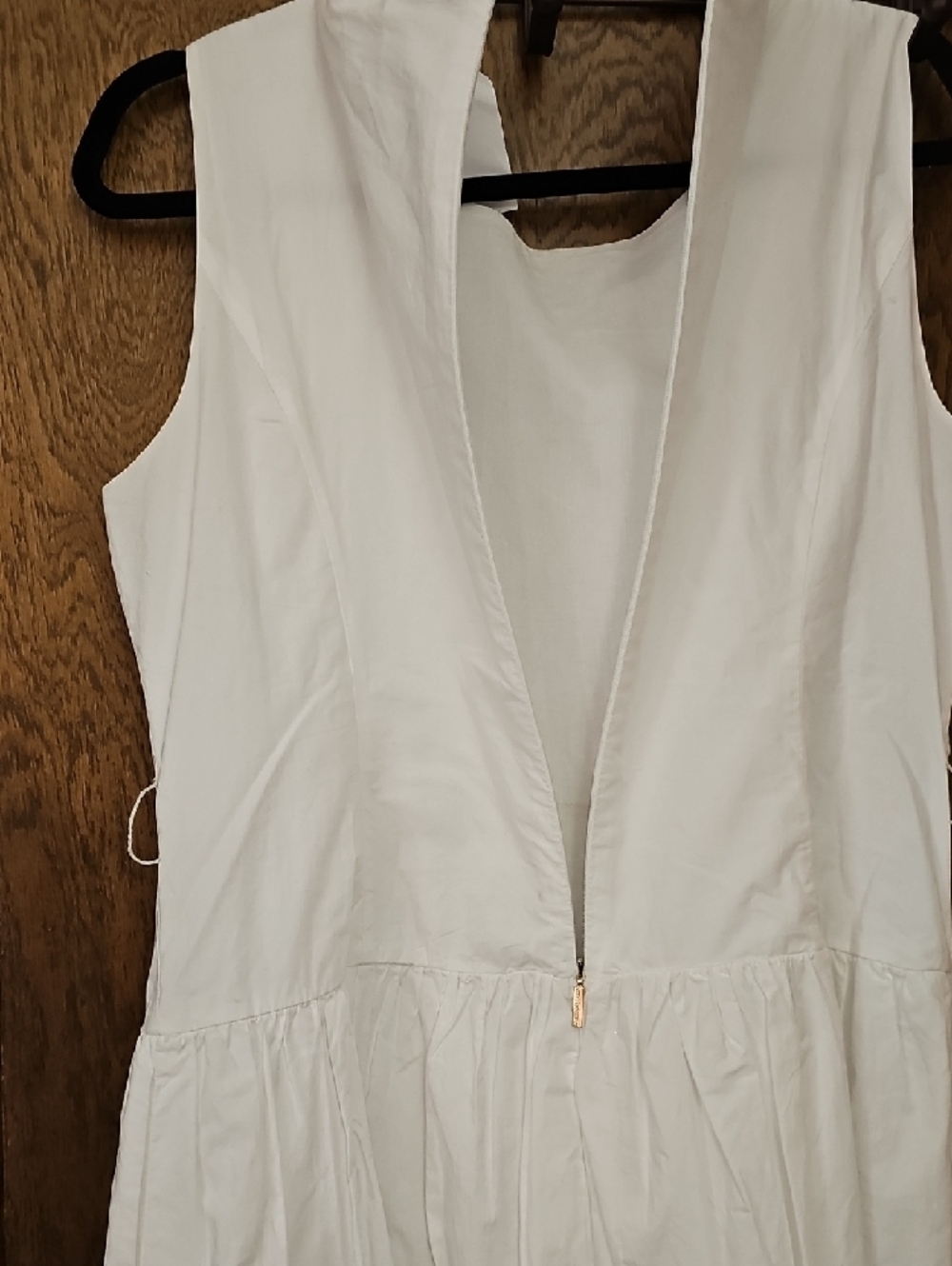 Karl Lagerfeld White Sleeveless Gathered Midi Dress - Picture 4 of 6